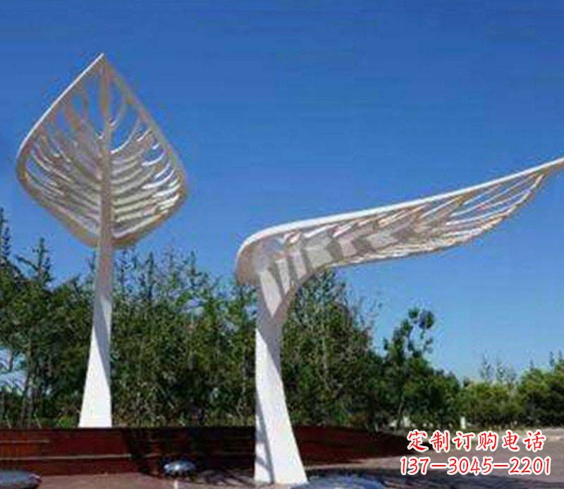 上海精美不锈钢树叶雕塑