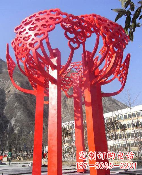 上海不锈钢树叶雕塑