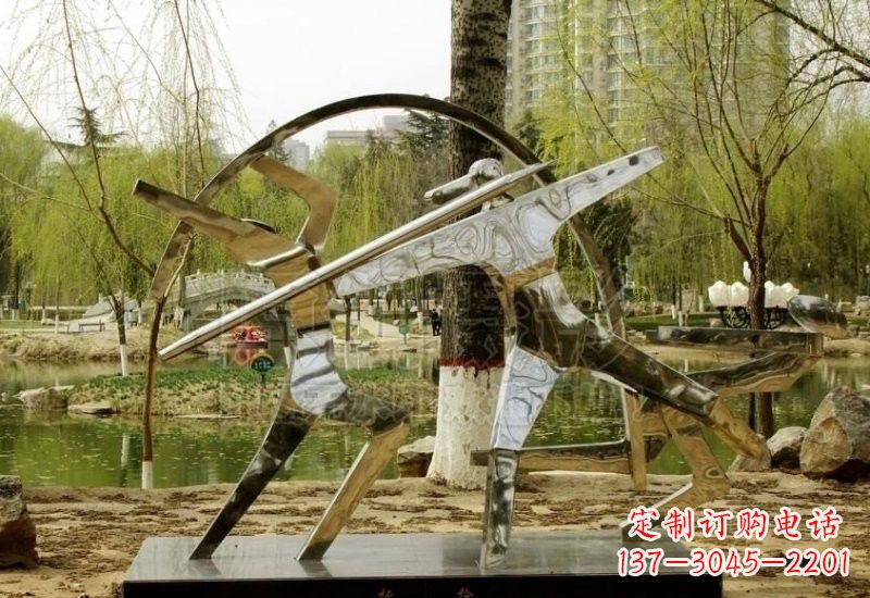上海不锈钢运动员雕塑