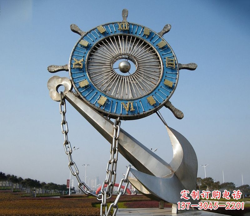 上海不锈钢船舵雕塑展现精湛工艺