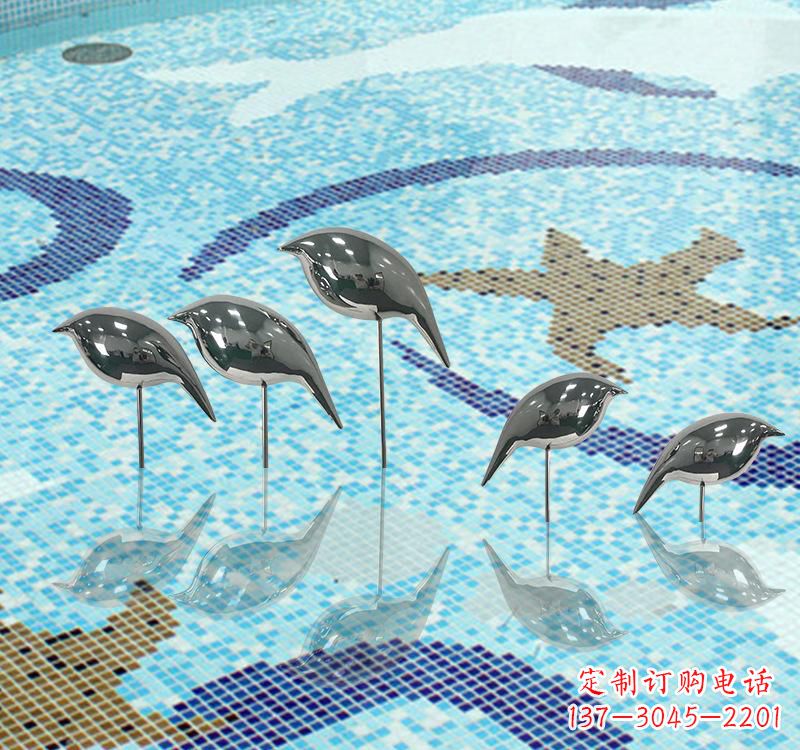 上海不锈钢创意鸽子雕塑展现精致美感