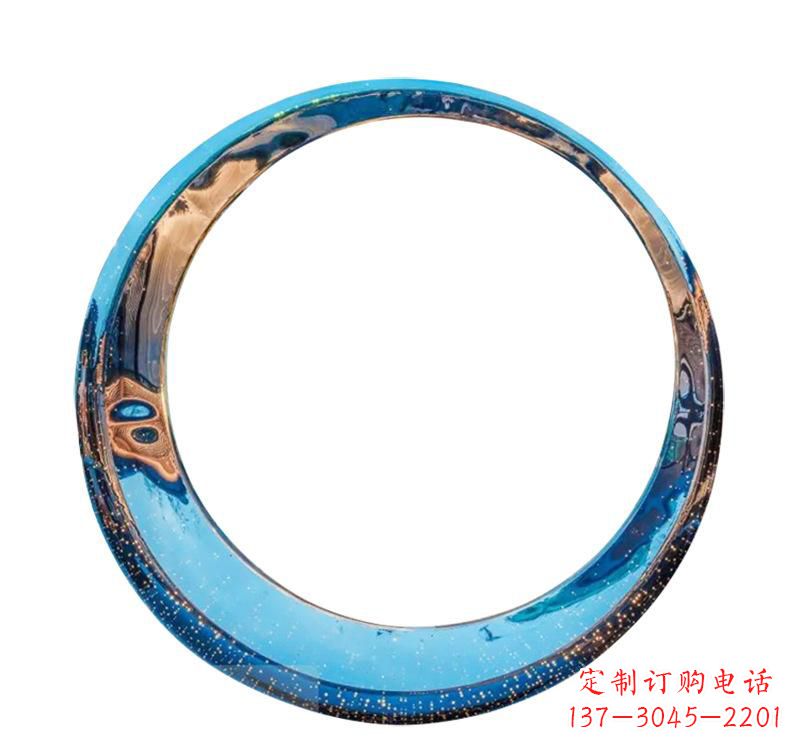 上海不锈钢创意景观圆环雕塑——美化城市的创意艺术