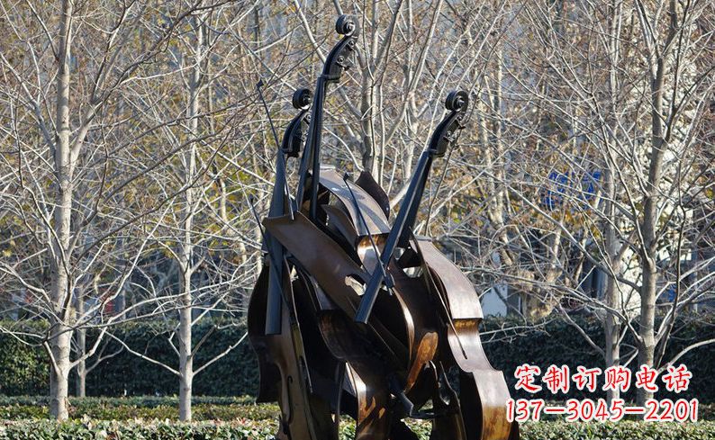 上海不锈钢大提琴乐器雕塑