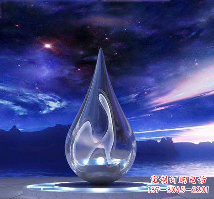 上海不锈钢大型水滴雕塑极致的审美艺术