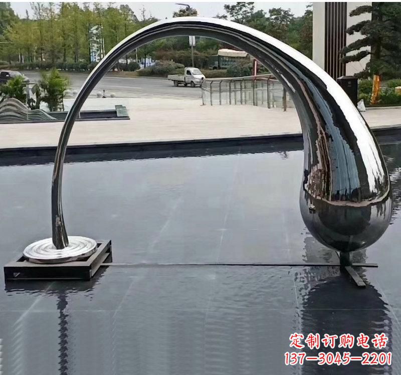 上海不锈钢大型水滴雕塑让艺术融入生活