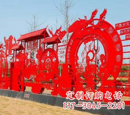 上海不锈钢党旗雕塑——缅怀先烈、继续前进