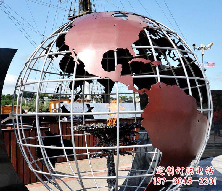 上海不锈钢地球仪雕塑精美的艺术品