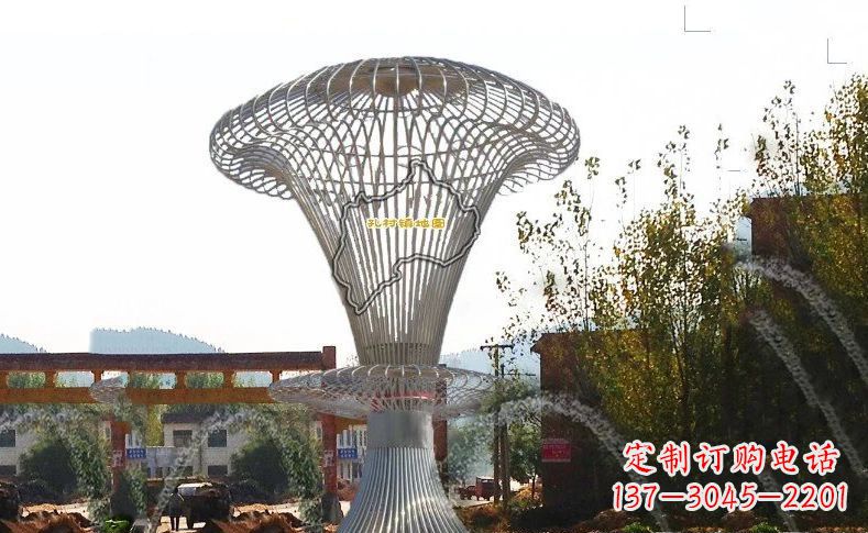 上海城市景观的艺术礼物——不锈钢地图雕塑