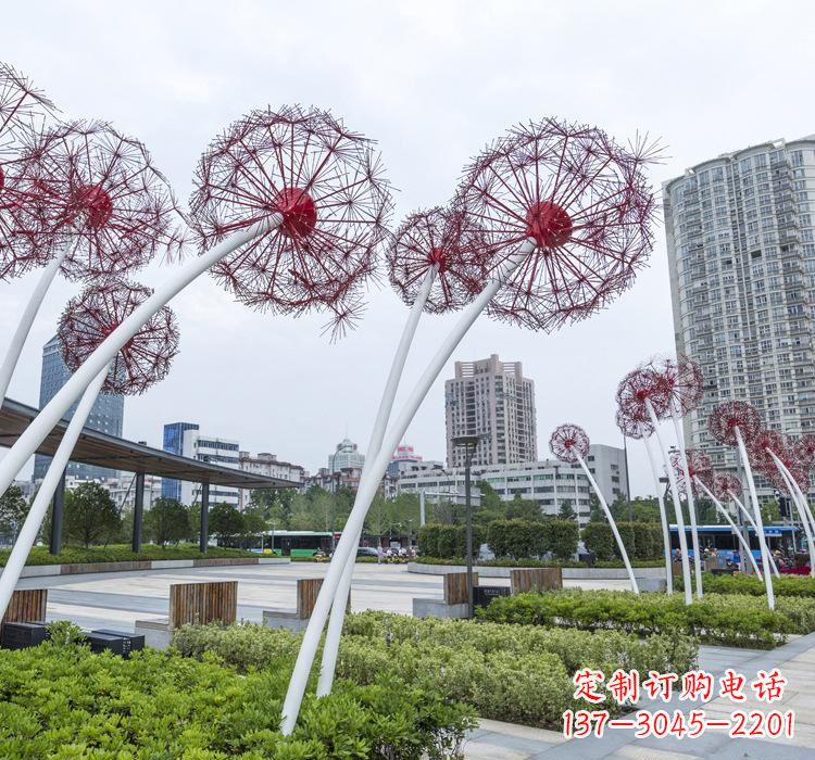 上海不锈钢蒲公英雕塑色彩缤纷的自然之美