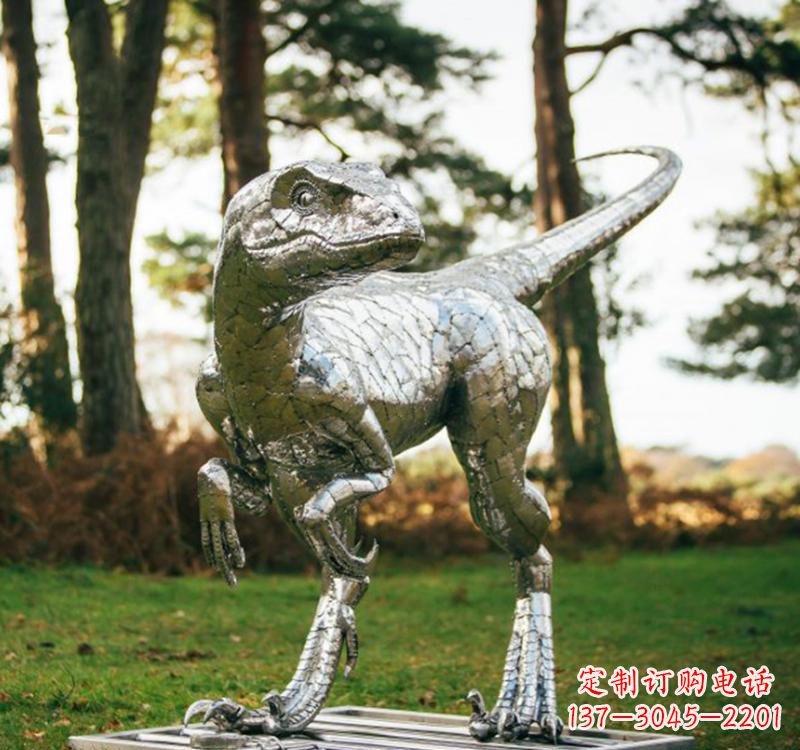 上海不锈钢恐龙雕塑一种古老灵动的艺术