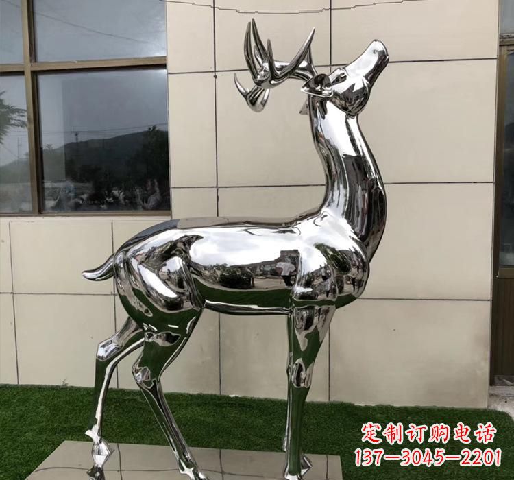 上海不锈钢动物梅花鹿雕塑美观耐用
