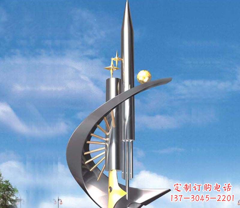 上海不锈钢钢笔雕塑1