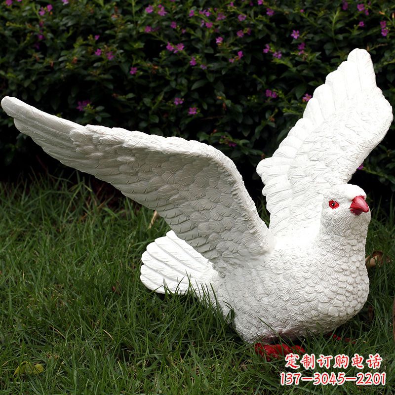 上海不锈钢鸽子雕塑象征和平与美好