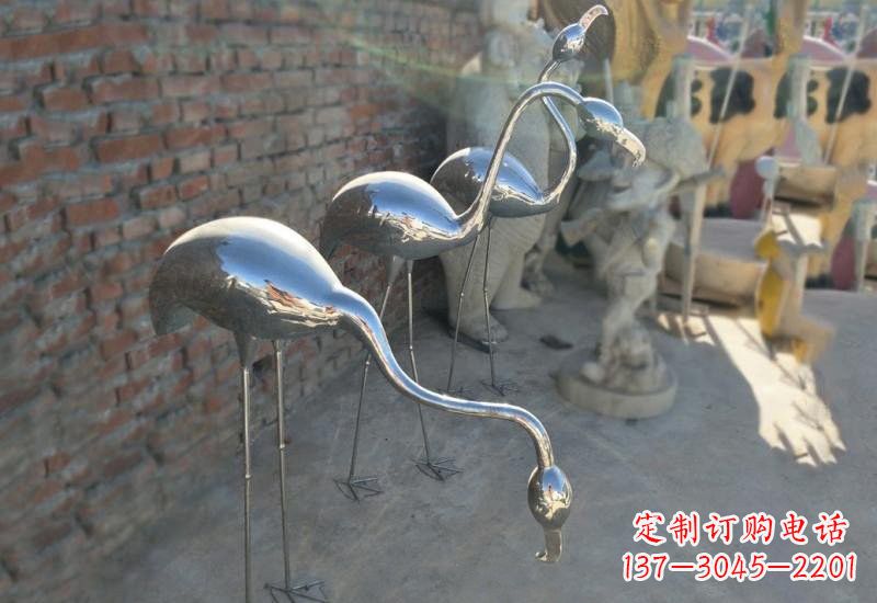 上海不锈钢火烈鸟雕塑灿烂耀眼的艺术之作