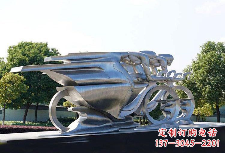 上海不锈钢自行车雕塑——精美绝伦