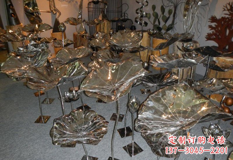 上海不锈钢荷叶雕塑——缔造美丽公园
