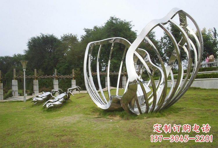 上海不锈钢公园里的贝壳雕塑