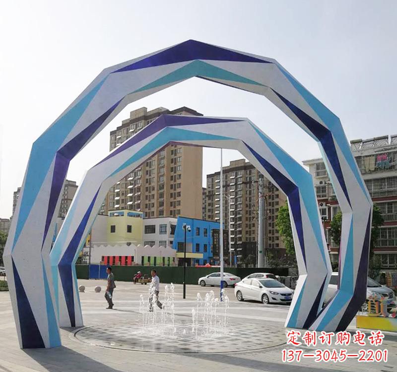 上海不锈钢拱门雕塑令人惊叹的艺术品