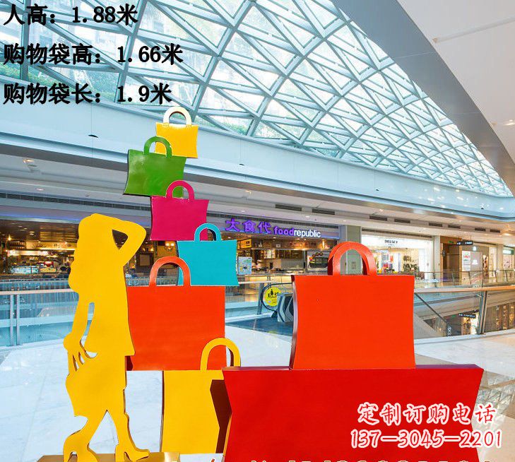 上海不锈钢购物袋雕塑艺术品的独特之处