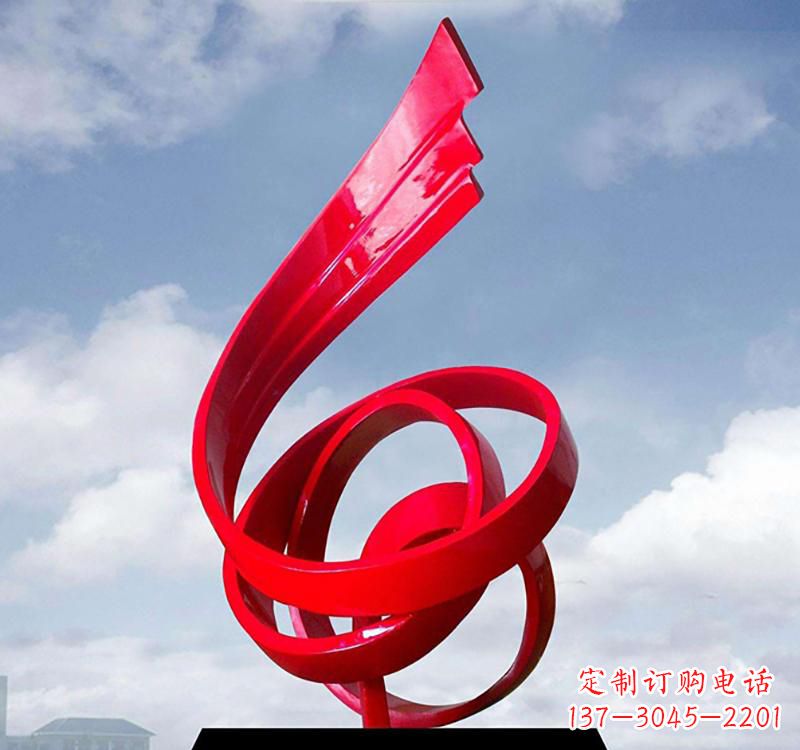 上海美丽的飘带雕塑——城市的精灵