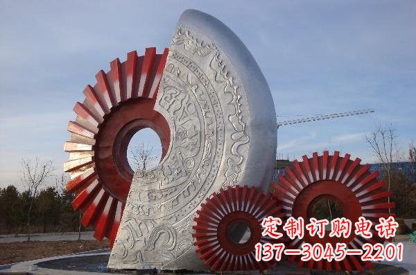 上海不锈钢齿轮雕塑精致而精美
