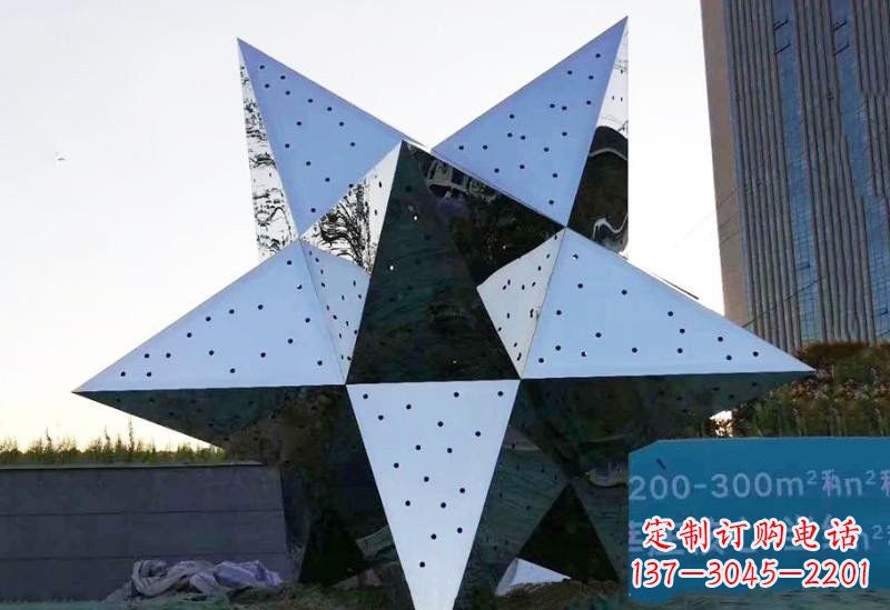上海不锈钢五角星雕塑精致的艺术品