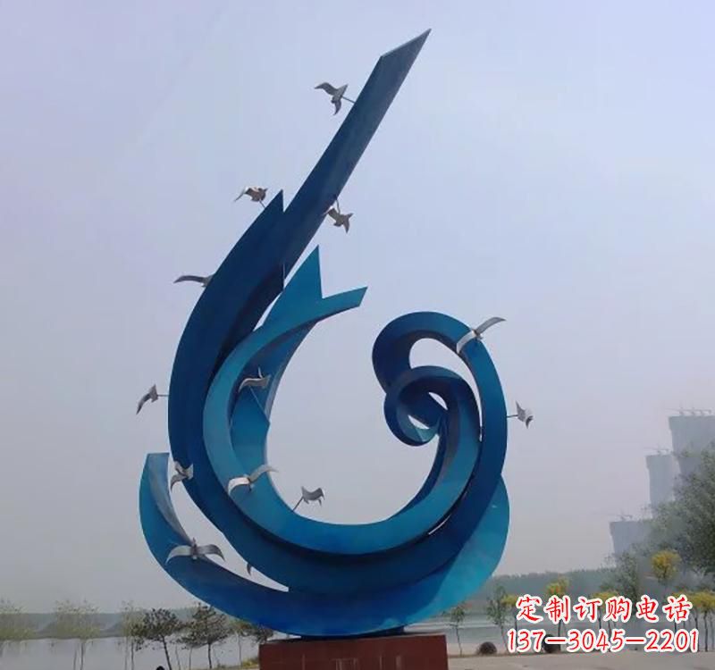 上海不锈钢广场大型鸽子雕塑