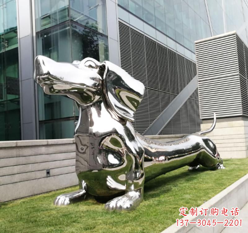 上海不锈钢动物雕塑——狗