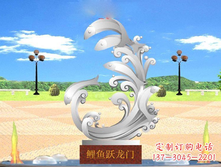 上海不锈钢广场上的龙雕塑