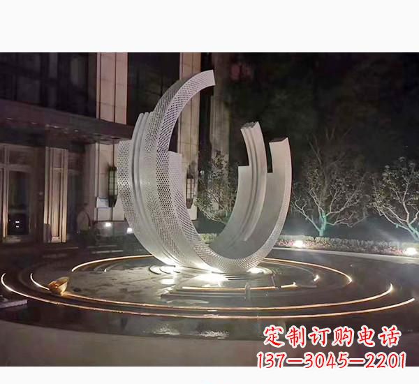 上海不锈钢广场喷泉雕塑精美的艺术珍品