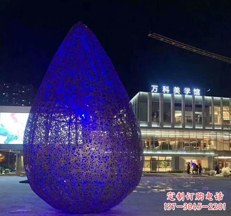上海不锈钢水滴雕塑-自然之美