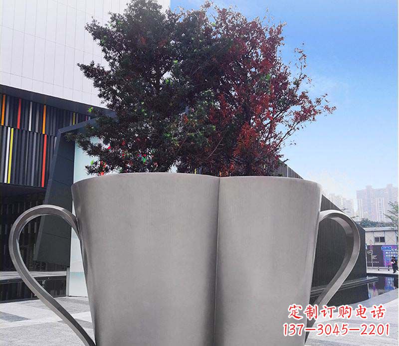 上海不锈钢花盆雕塑美观耐用