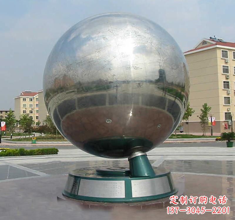上海不锈钢地球雕塑现代艺术的精美结合