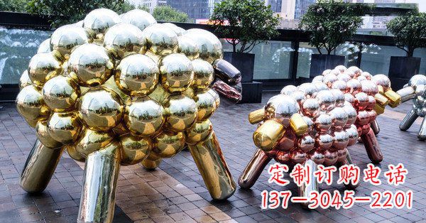 上海不锈钢动物雕塑肖恩的小羊