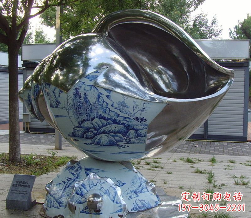 上海不锈钢海螺雕塑精致美观的艺术品