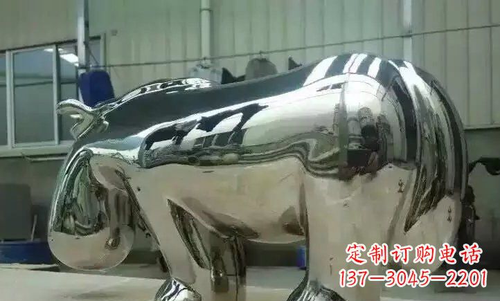 上海不锈钢河马雕塑 (2)