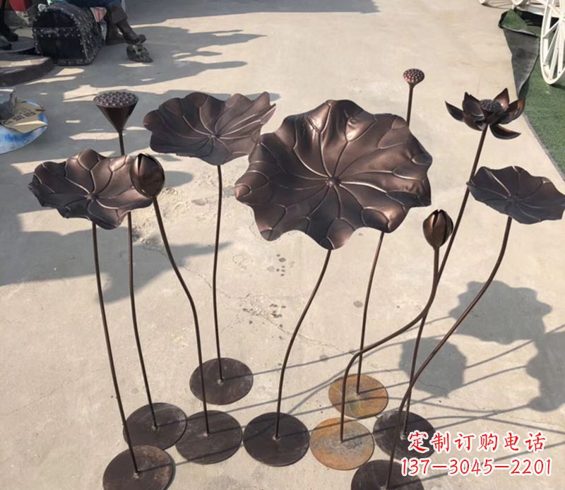 上海不锈钢荷花雕塑传承传统文化