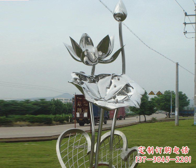上海精美不锈钢荷叶雕塑