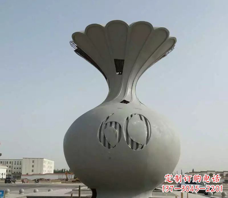上海精美不锈钢花篮雕塑