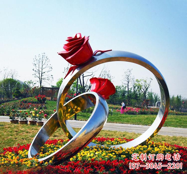 上海精美不锈钢戒指雕塑