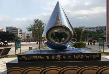 上海不锈钢水滴雕塑——百善孝为先