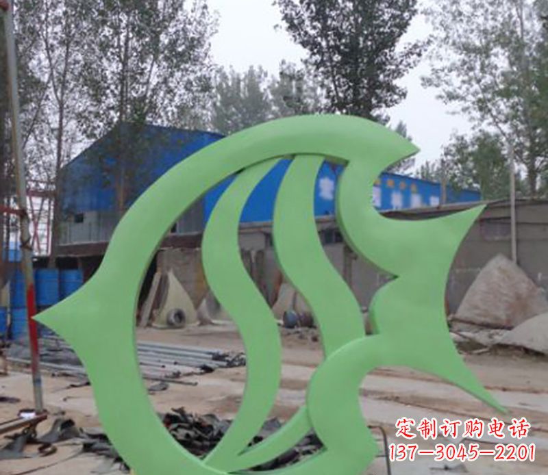 上海不锈钢剪纸鲤鱼雕塑——传承传统艺术