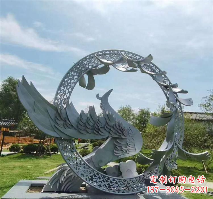 上海不锈钢简易凤凰雕塑精美绝伦