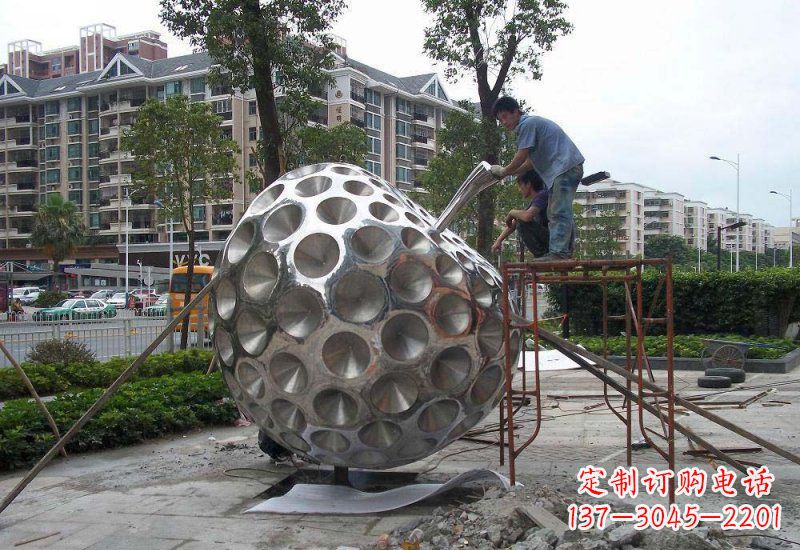 上海不锈钢苹果雕塑