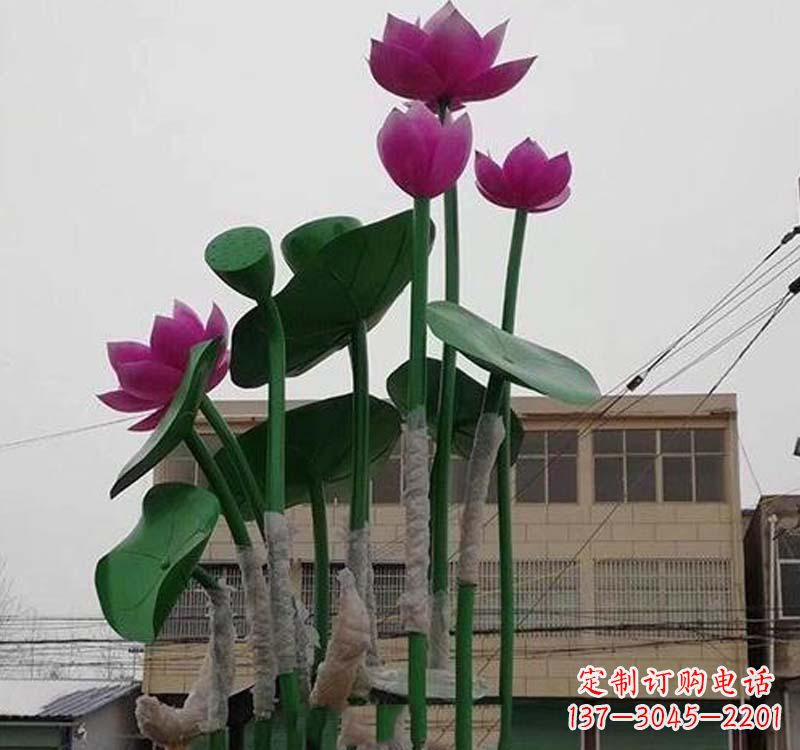 上海不锈钢荷花雕塑——精美绝伦