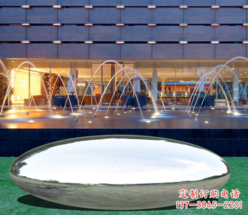 上海不锈钢镜面鹅卵石雕塑