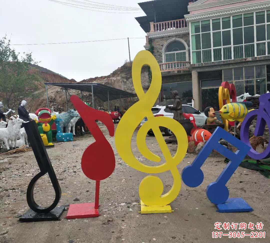 上海不锈钢烤漆音符雕塑