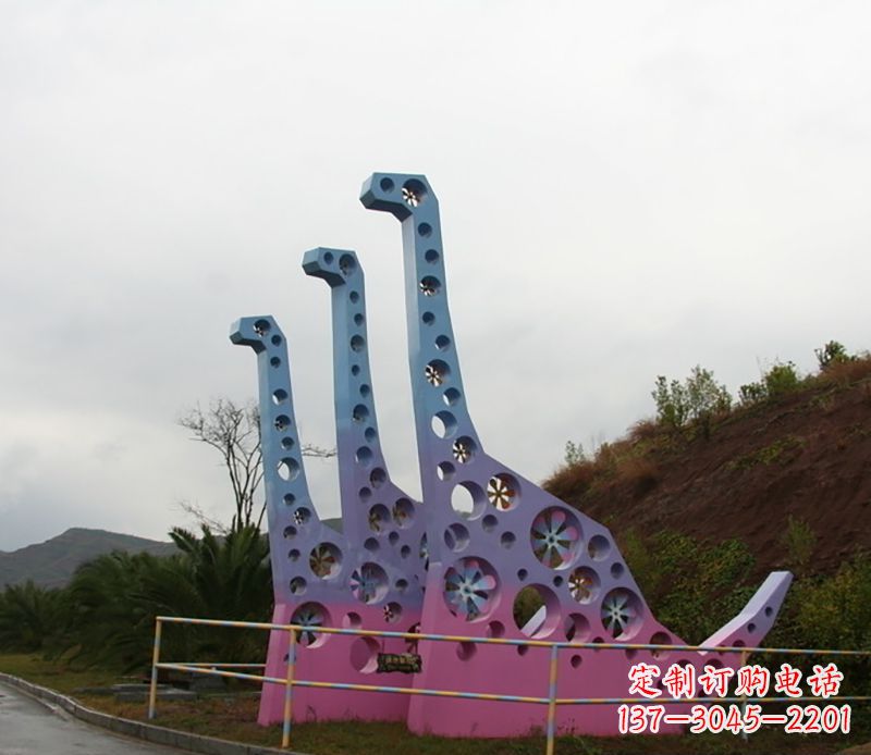 上海不锈钢恐龙雕塑精致的古代艺术