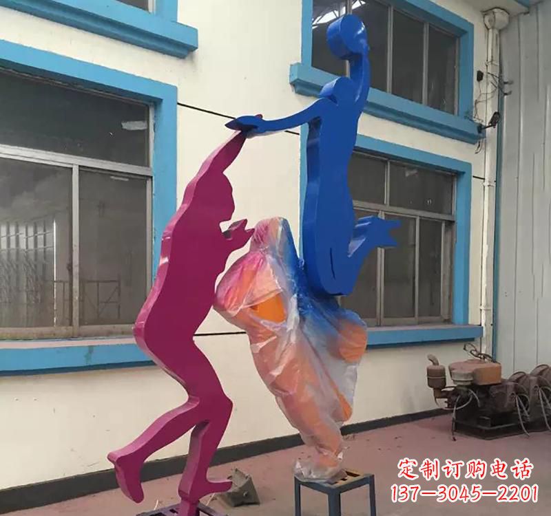 上海不锈钢篮球运动员雕塑纪念篮球运动传奇