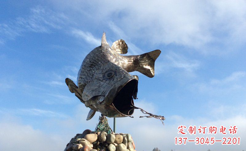 上海不锈钢鲤鱼雕塑传承中国传统文化